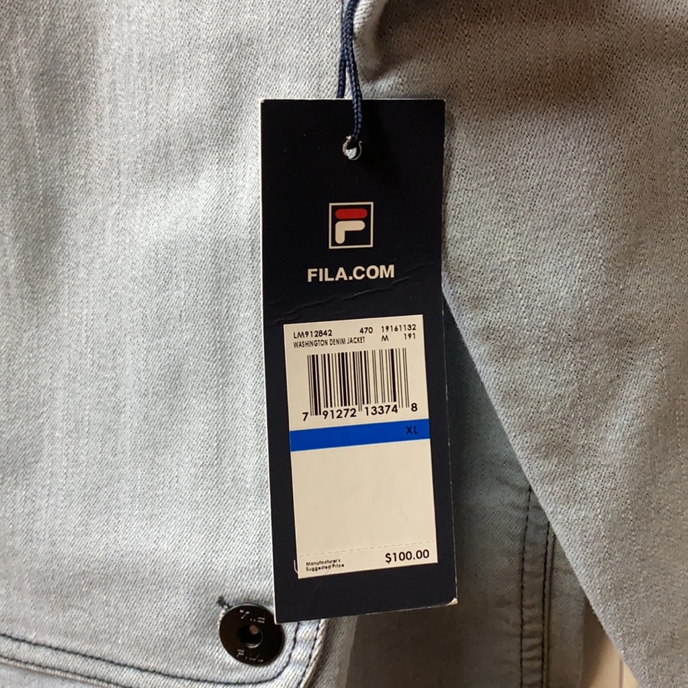 Fila Washington Denim Jacket XL New NWT - Picture 7 of 12